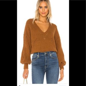 Free People All Day Long V Neck Sweater a Sz XS
